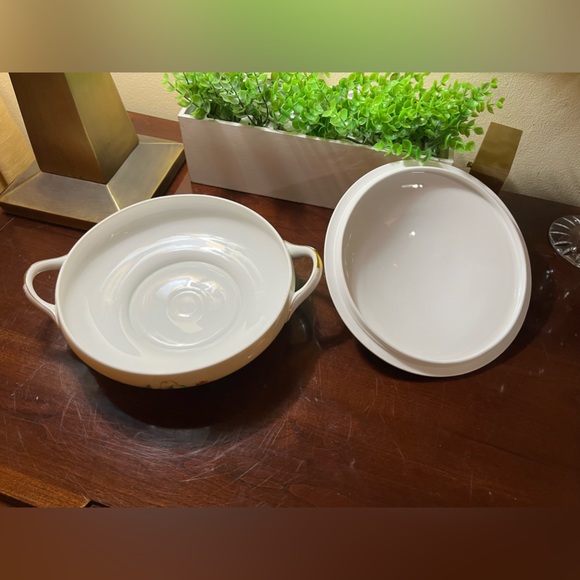 RARE Eschenbach Baronet style Bavarian China Pattern Floral China Bowl w Lid - Picture 7 of 14